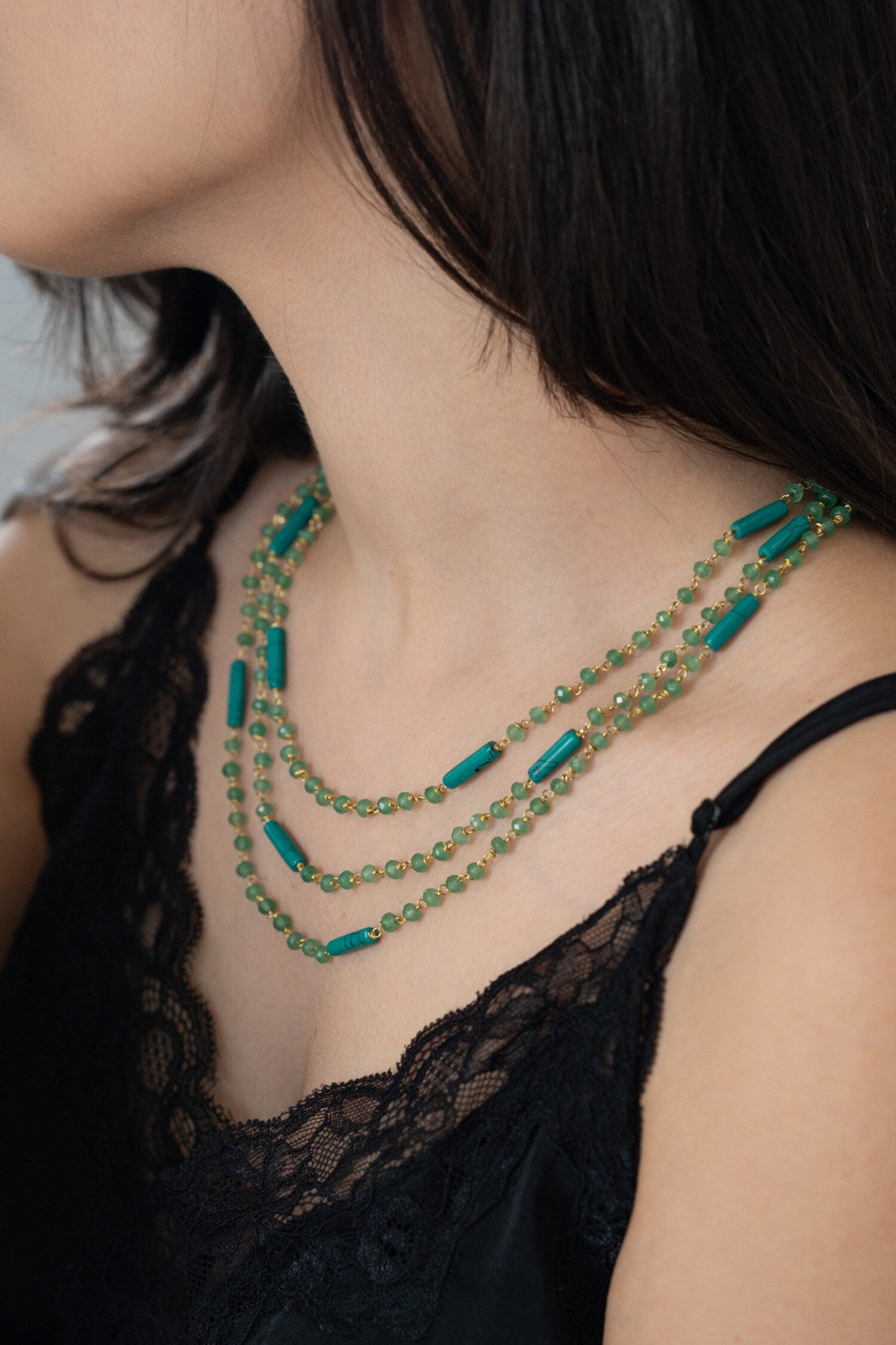 Onyx Multi-Layer Necklace 