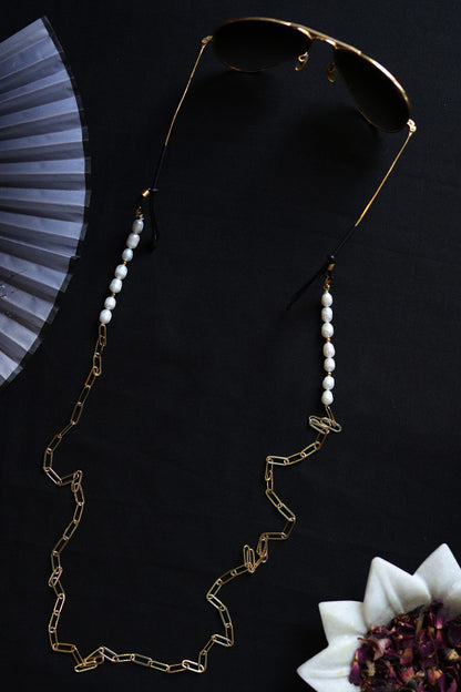 Pearl Embellished Eyewear Chain 