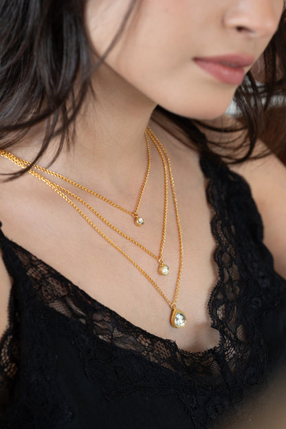 Clear Kundan Studded Layered Necklace 