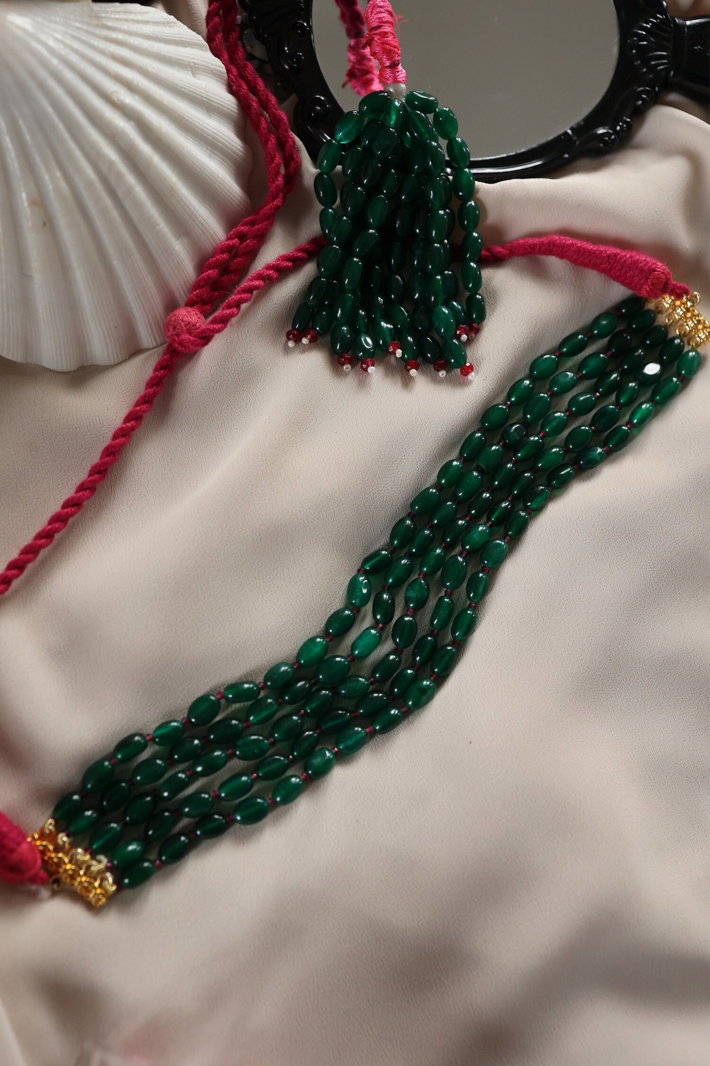 Natural Stone Embellished Choker 