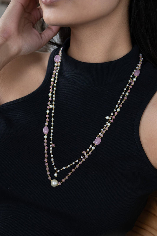 Pearl Embellished Necklace 