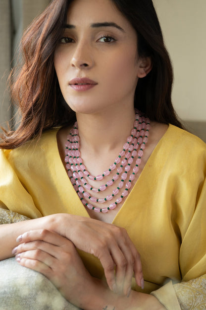 Quartz Embellished Layered Necklace 
