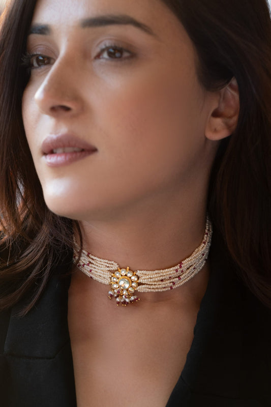 Pearl Studded Choker 