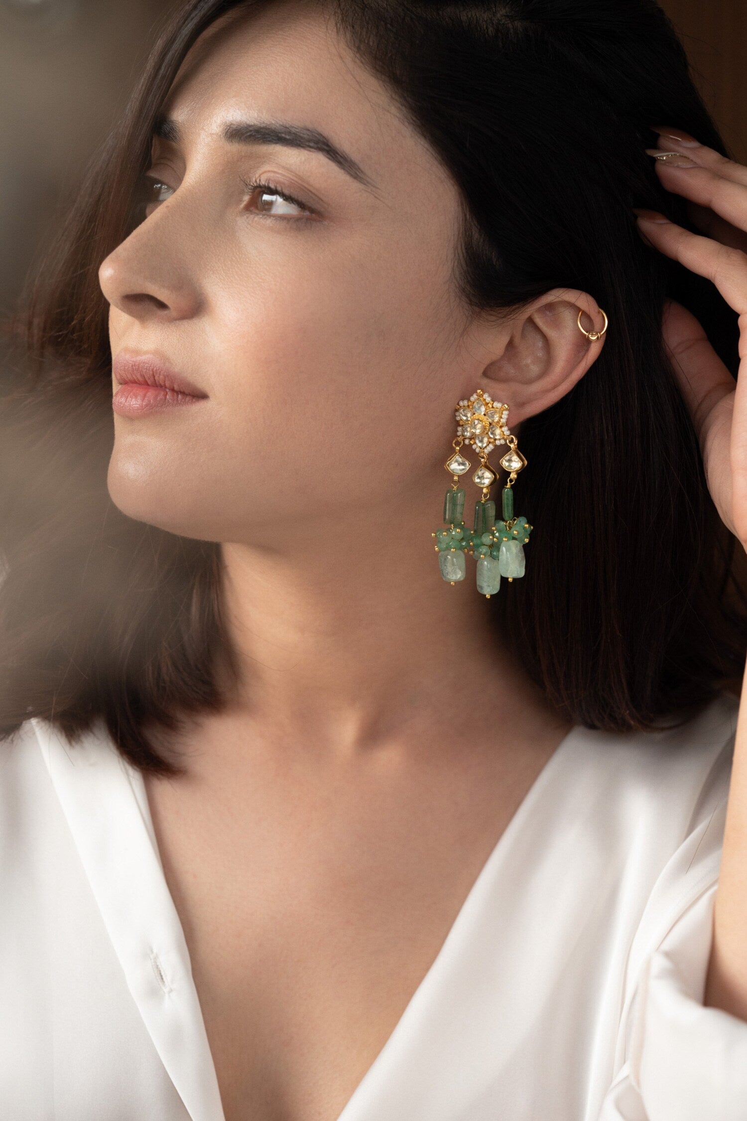 Floral Carved Earrings 