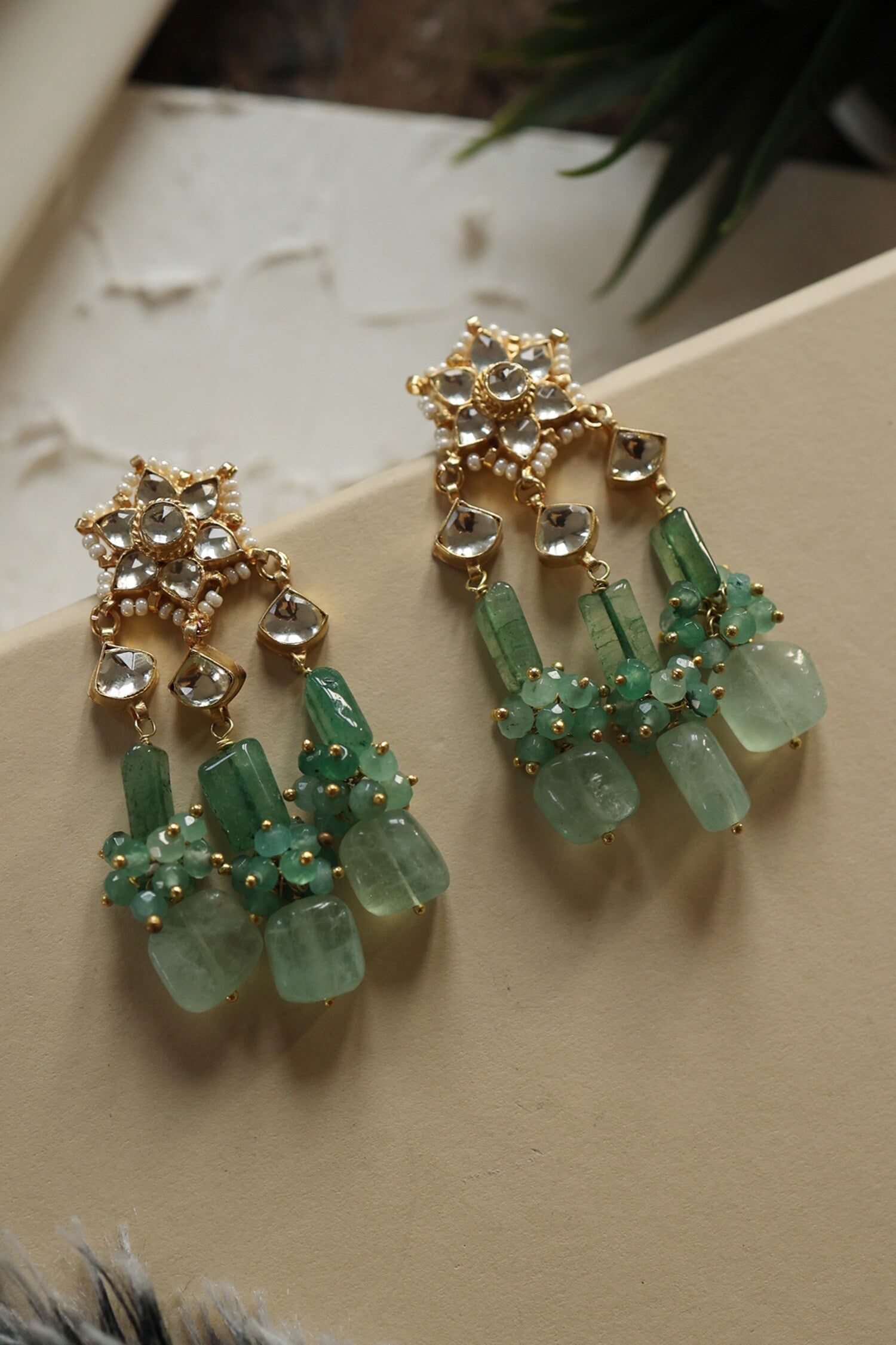 Floral Carved Earrings 