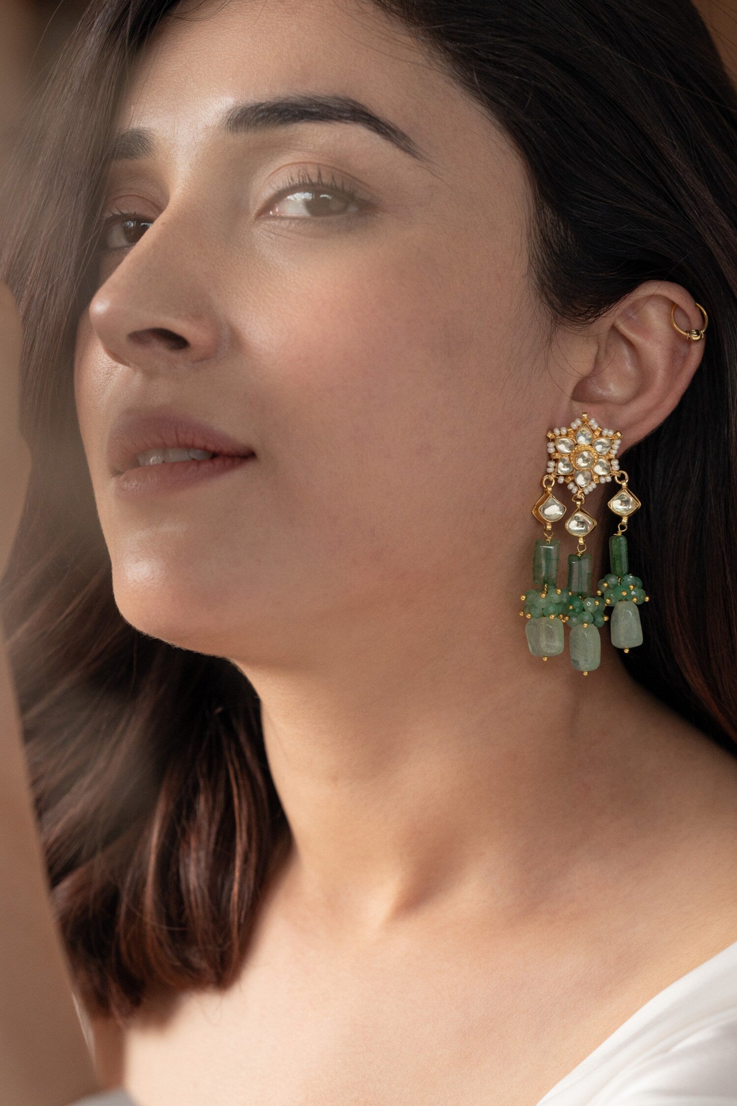 Floral Carved Earrings 