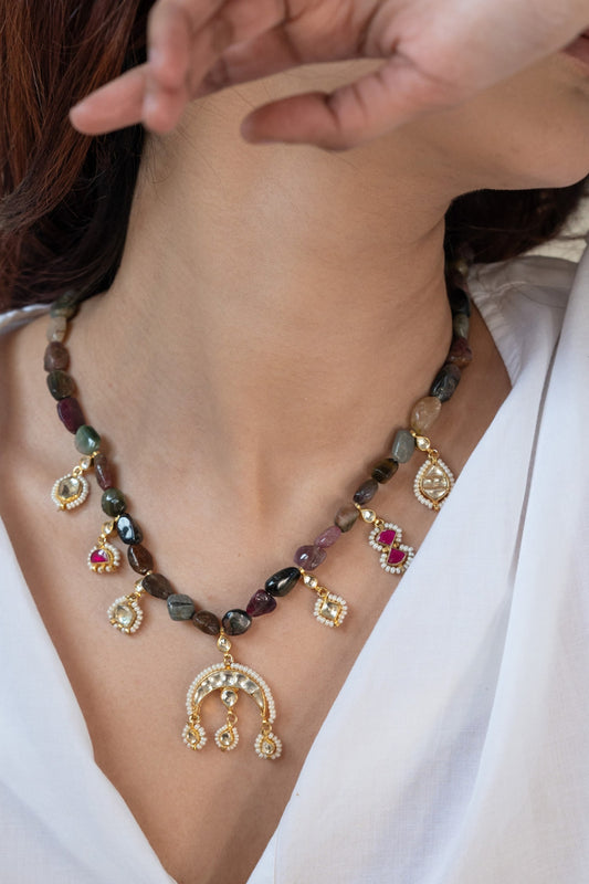 Kundan Studded Pendant Necklace 