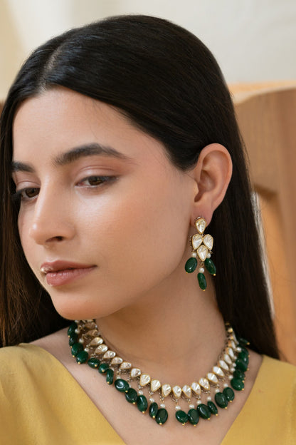 Polki Embellished Necklace Set 