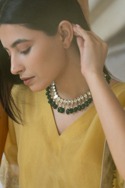 Polki Embellished Necklace Set 