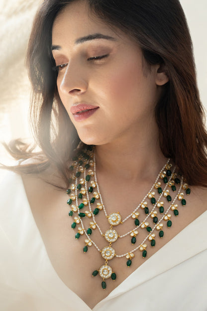 Kundan Embellished Layered Necklace 