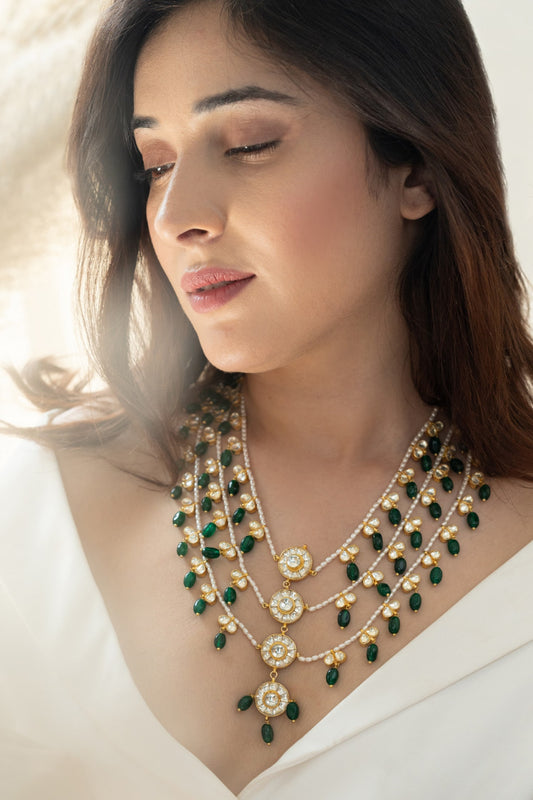 Kundan Embellished Layered Necklace 