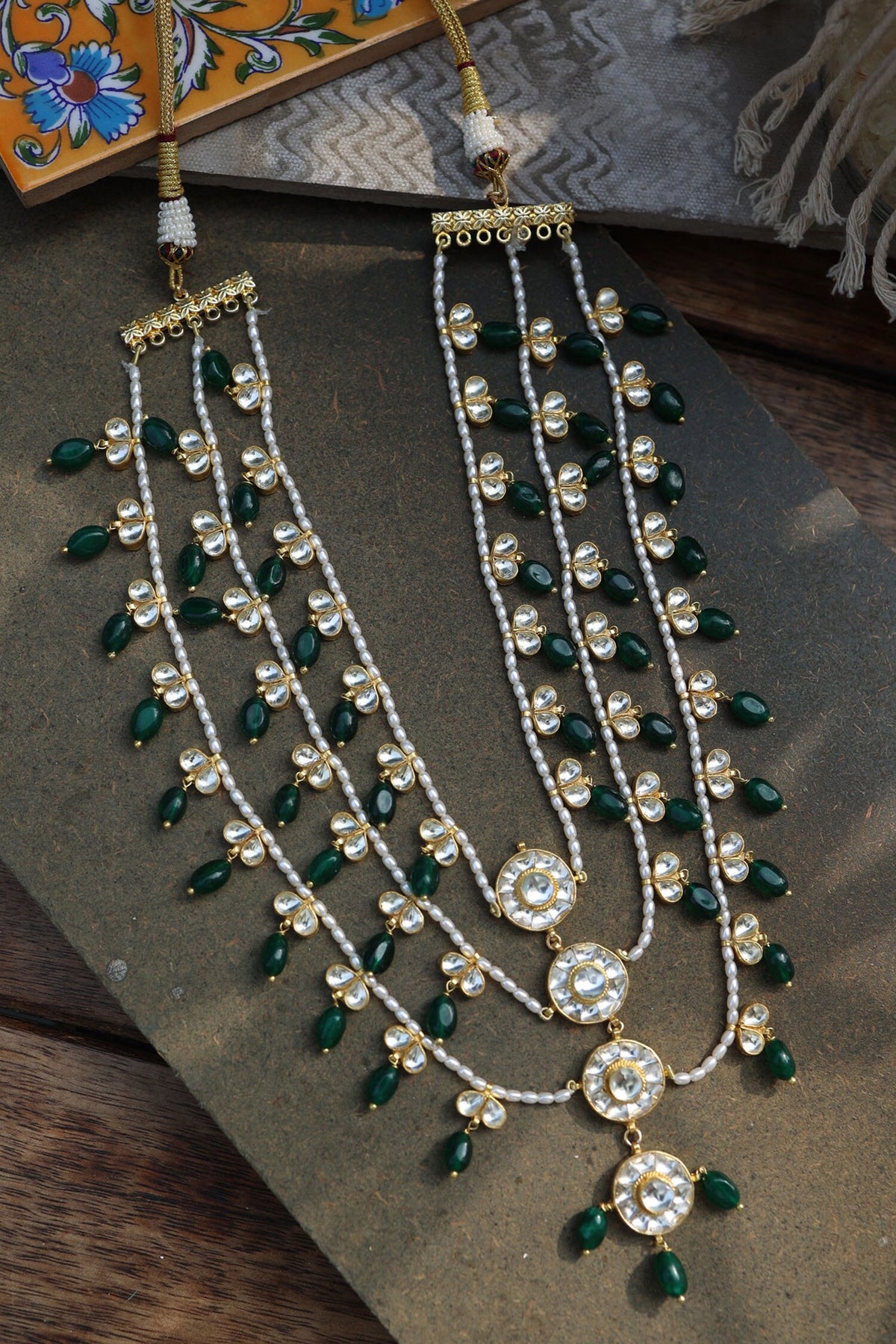 Kundan Embellished Layered Necklace 