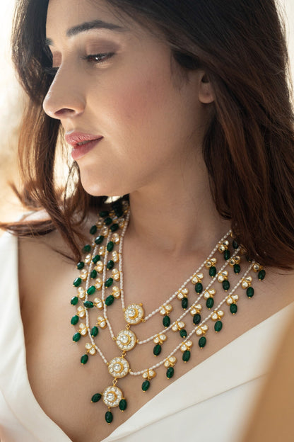 Kundan Embellished Layered Necklace 