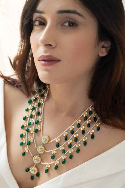 Kundan Embellished Layered Necklace 