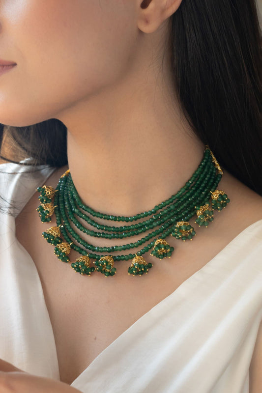 Onyx Stone Embellished Necklace 