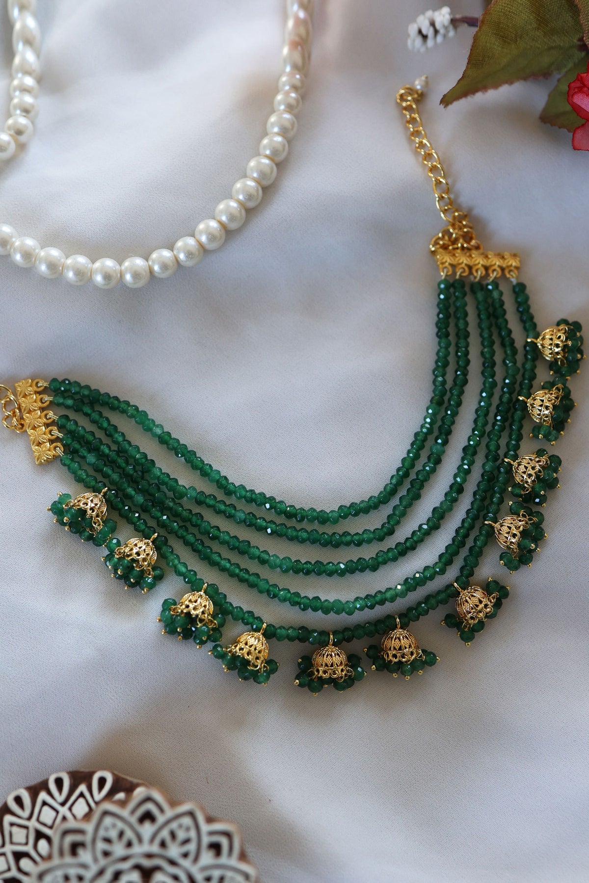 Onyx Stone Embellished Necklace 