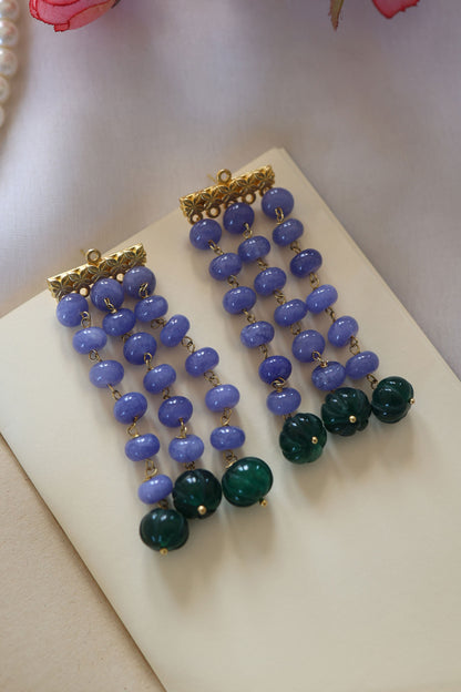 Natural Stone Studded Earrings 