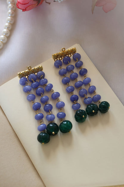 Natural Stone Studded Earrings 