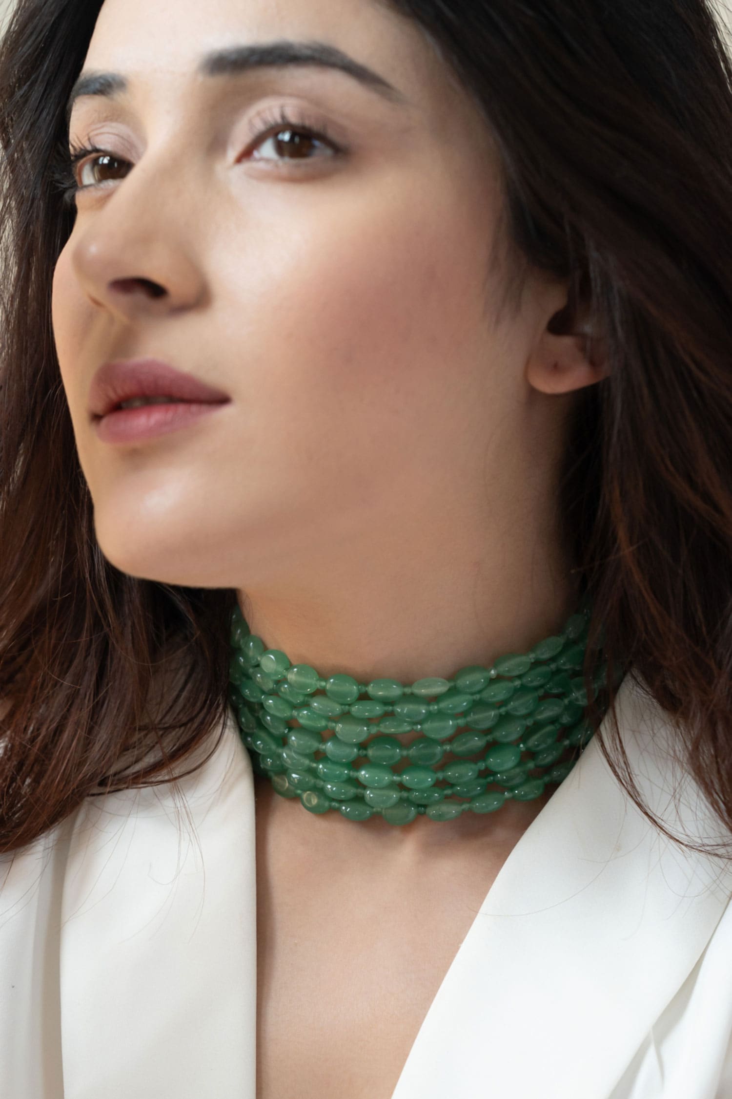 Onyx Stone Studded Choker 