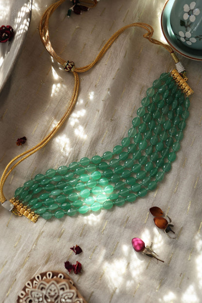 Onyx Stone Studded Choker 