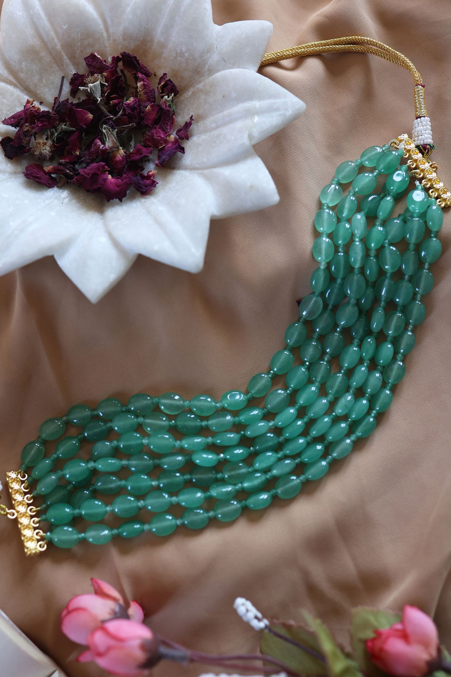 Onyx Stone Studded Choker 