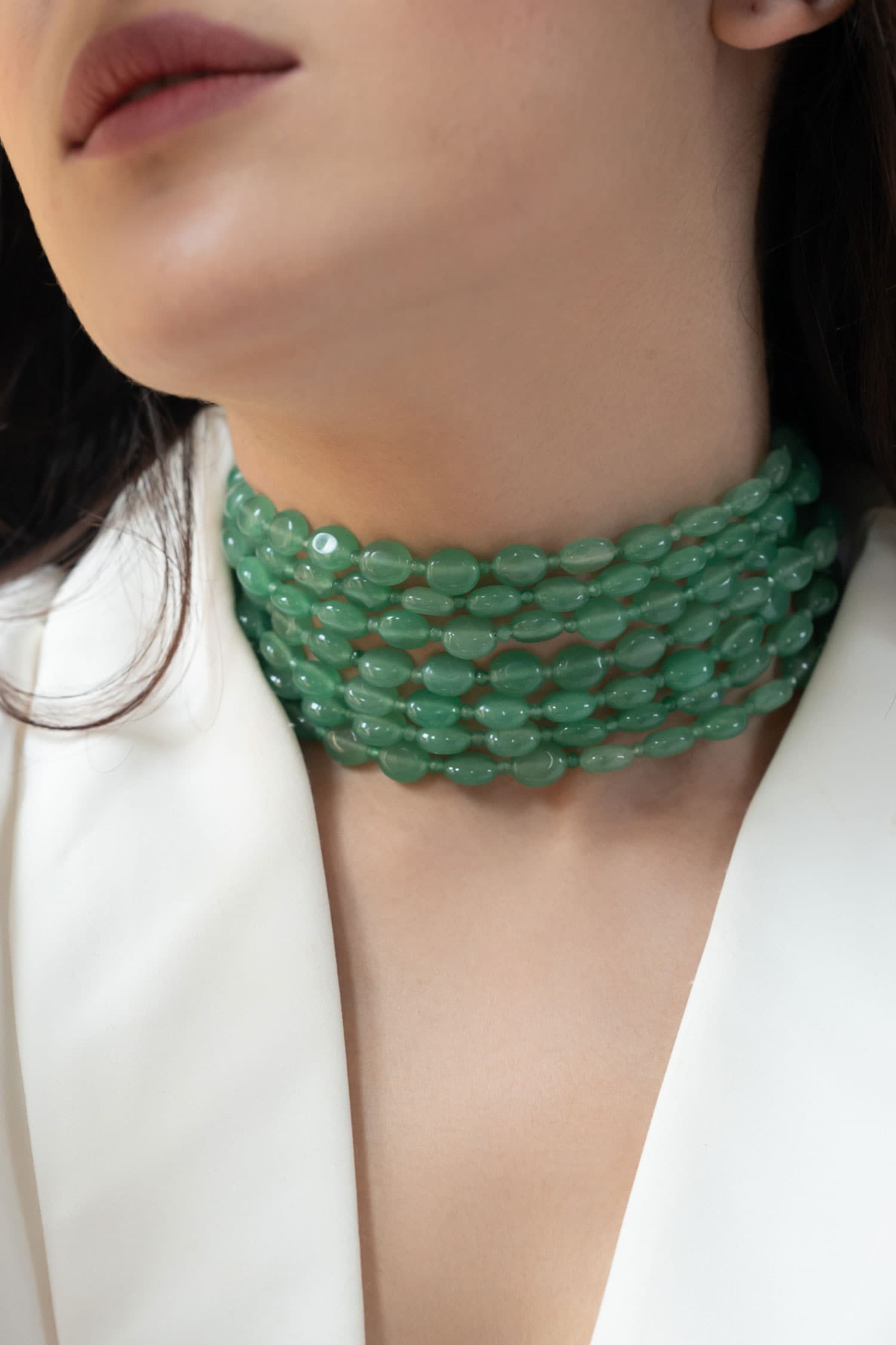Onyx Stone Studded Choker 