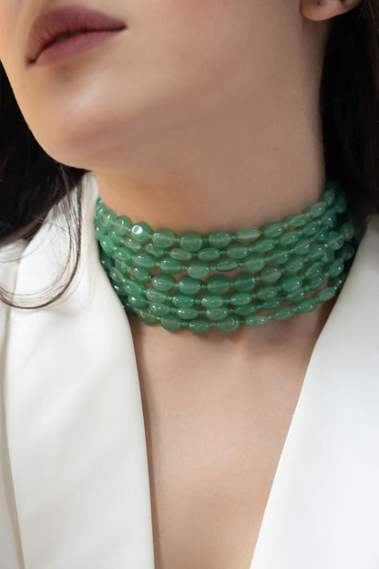 Onyx Stone Studded Choker 