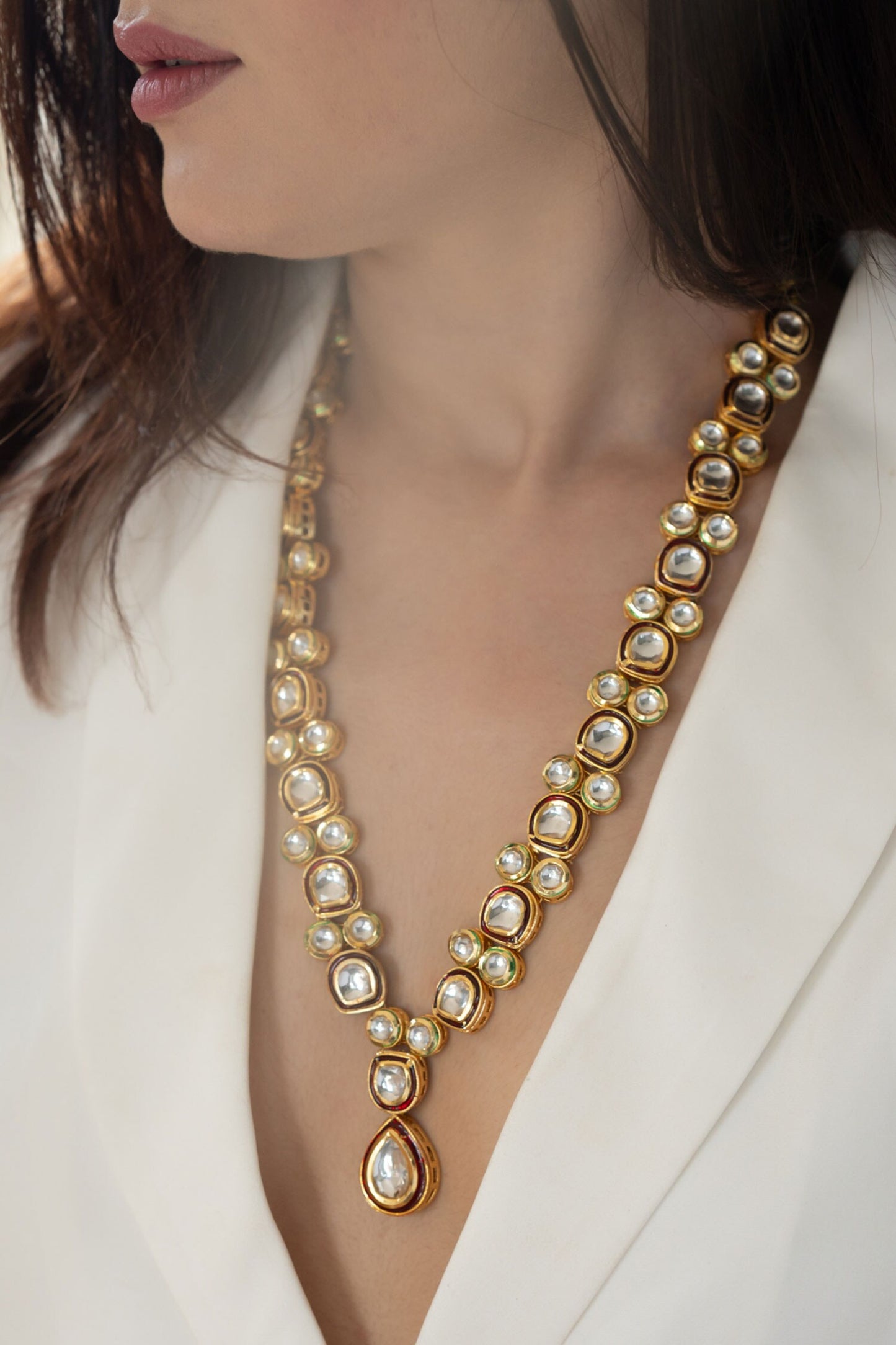 Kundan Studded Pendant Necklace 