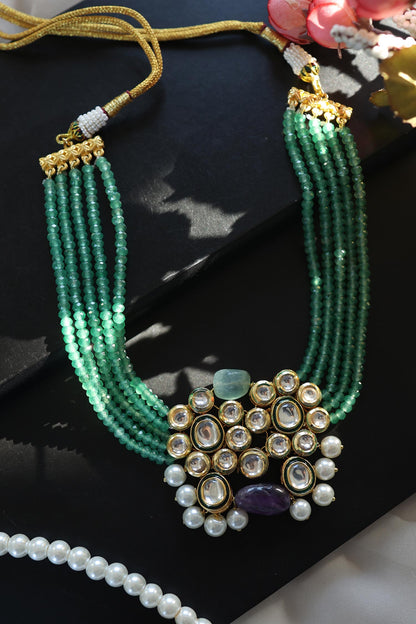 Kundan Embellished Pendant Necklace 
