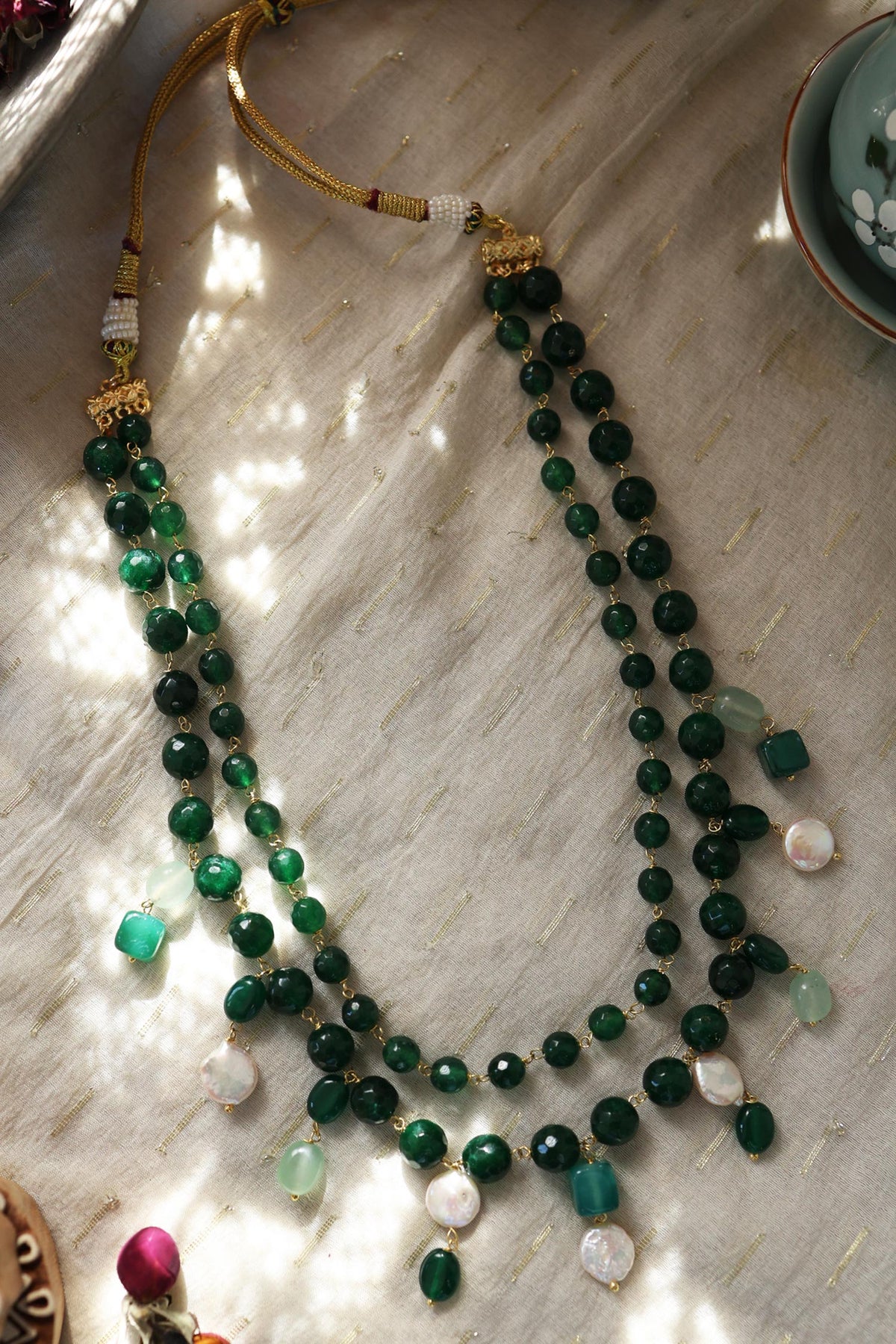 Baroque Pearl Embellished Layered Necklace 