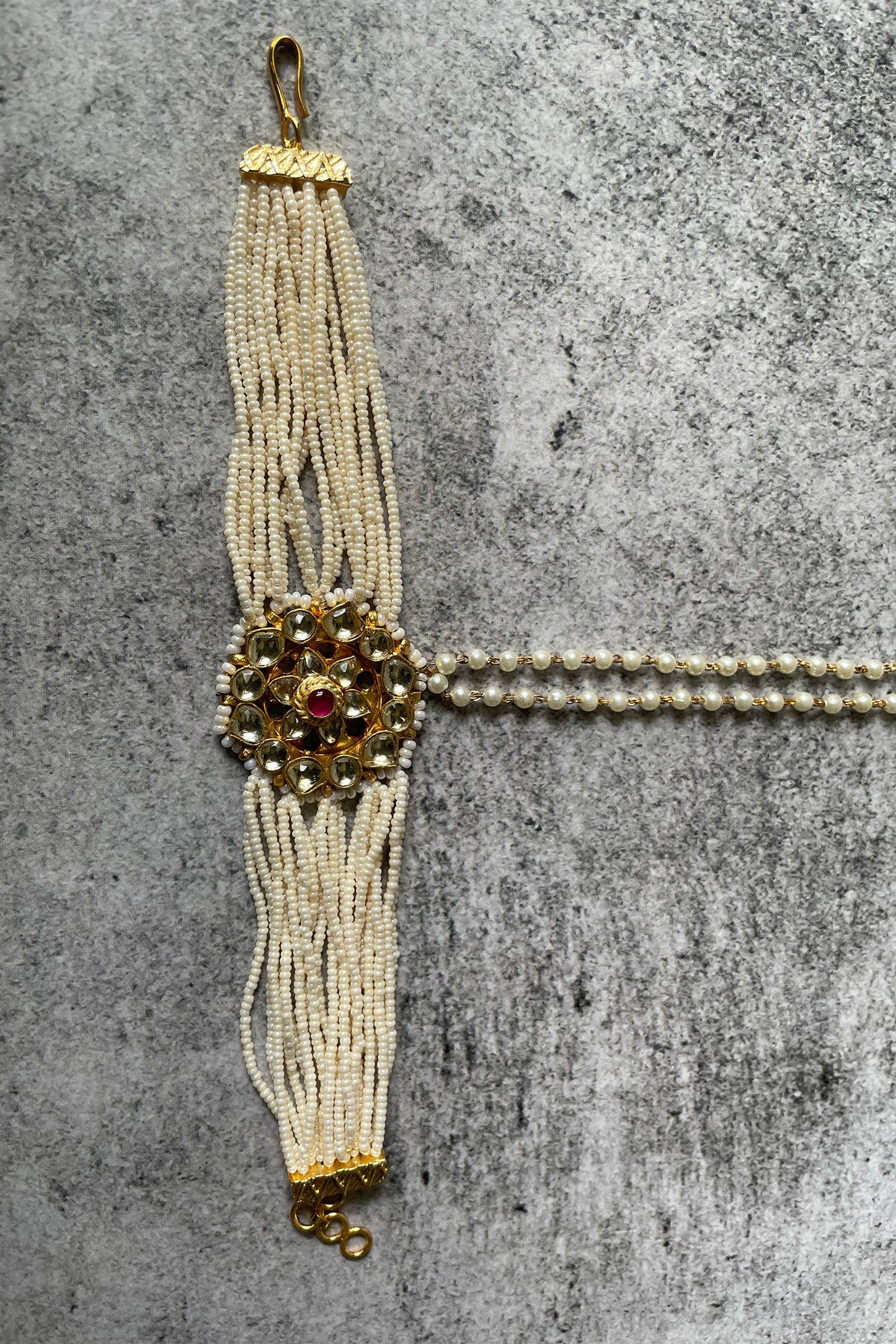 Kundan Studded Hand Harness- Single Pc 