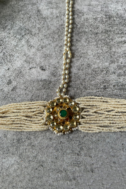 Floral Kundan Studded Hand Harness- Single Pc 