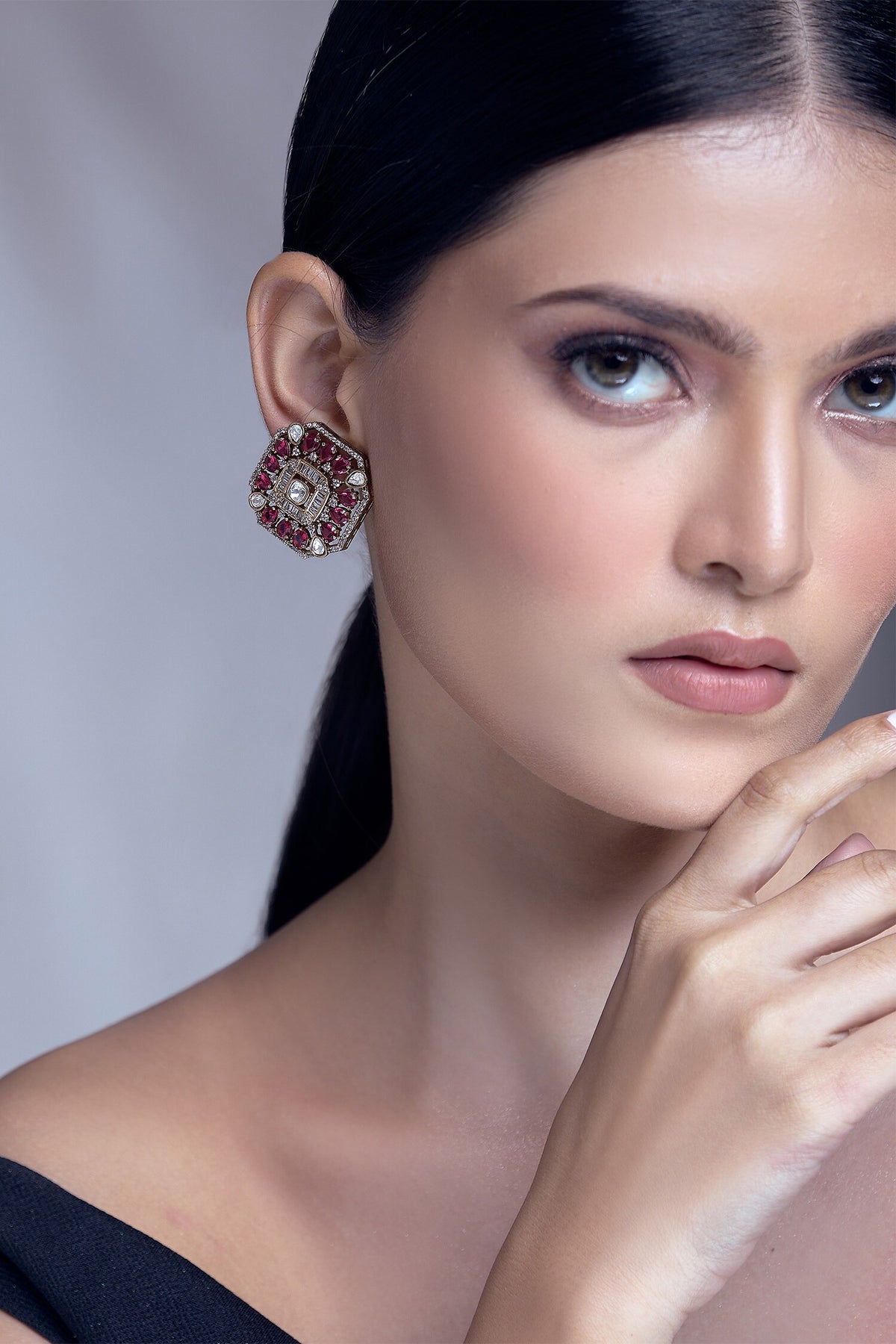 Zirconia Embellished Studs 
