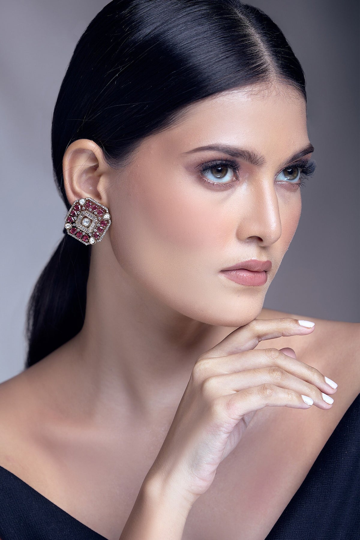 Zirconia Embellished Studs 