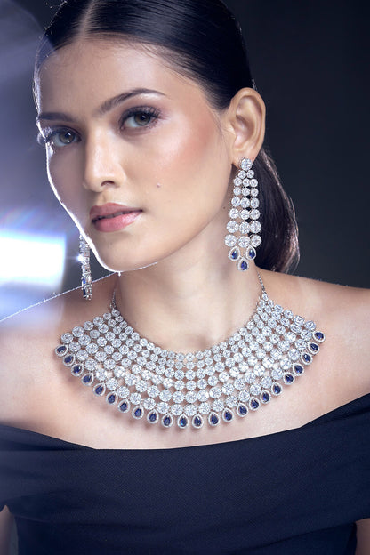Zirconia Embellished Necklace Set 