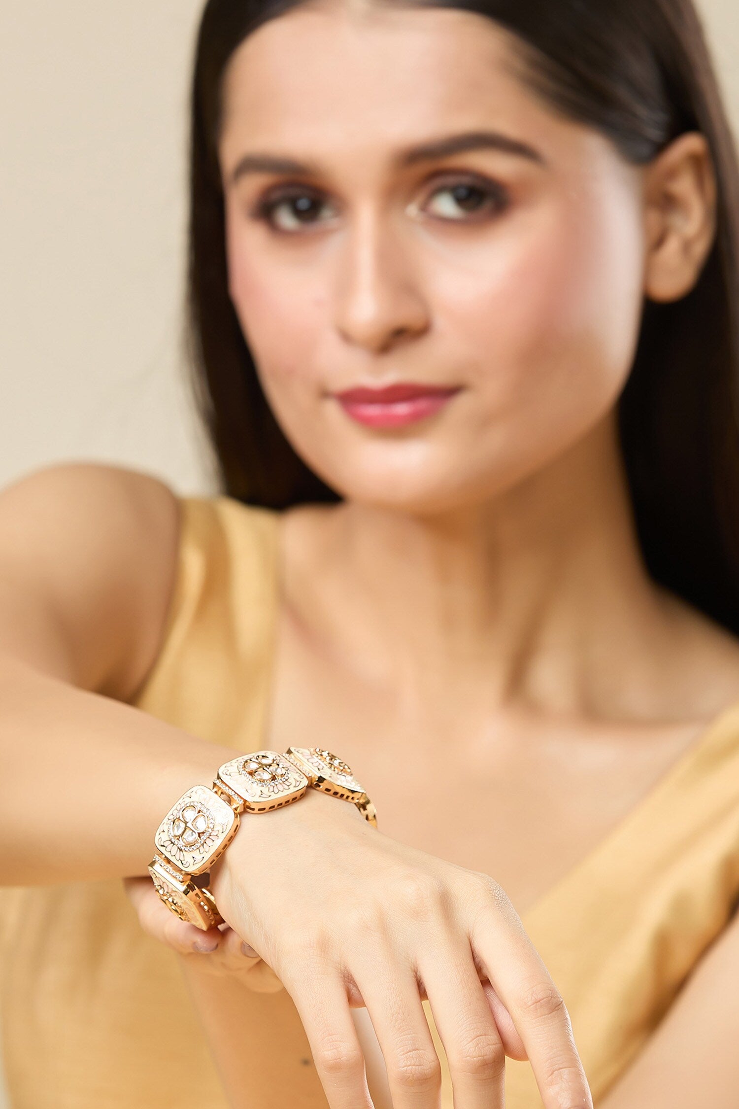 Floral Meenakari Work Bracelet 