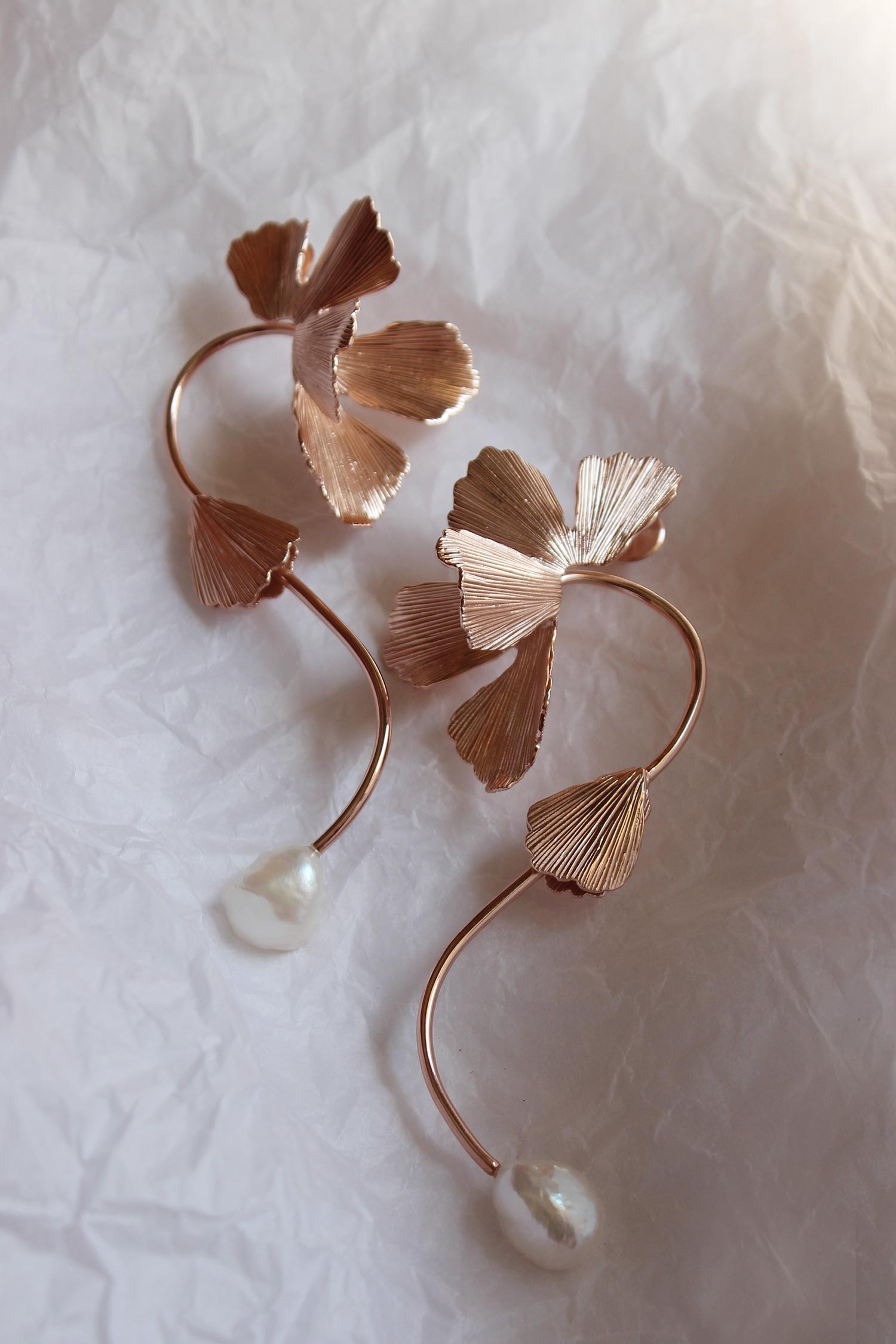 S Shape Belle Fiore Dangler Earrings 