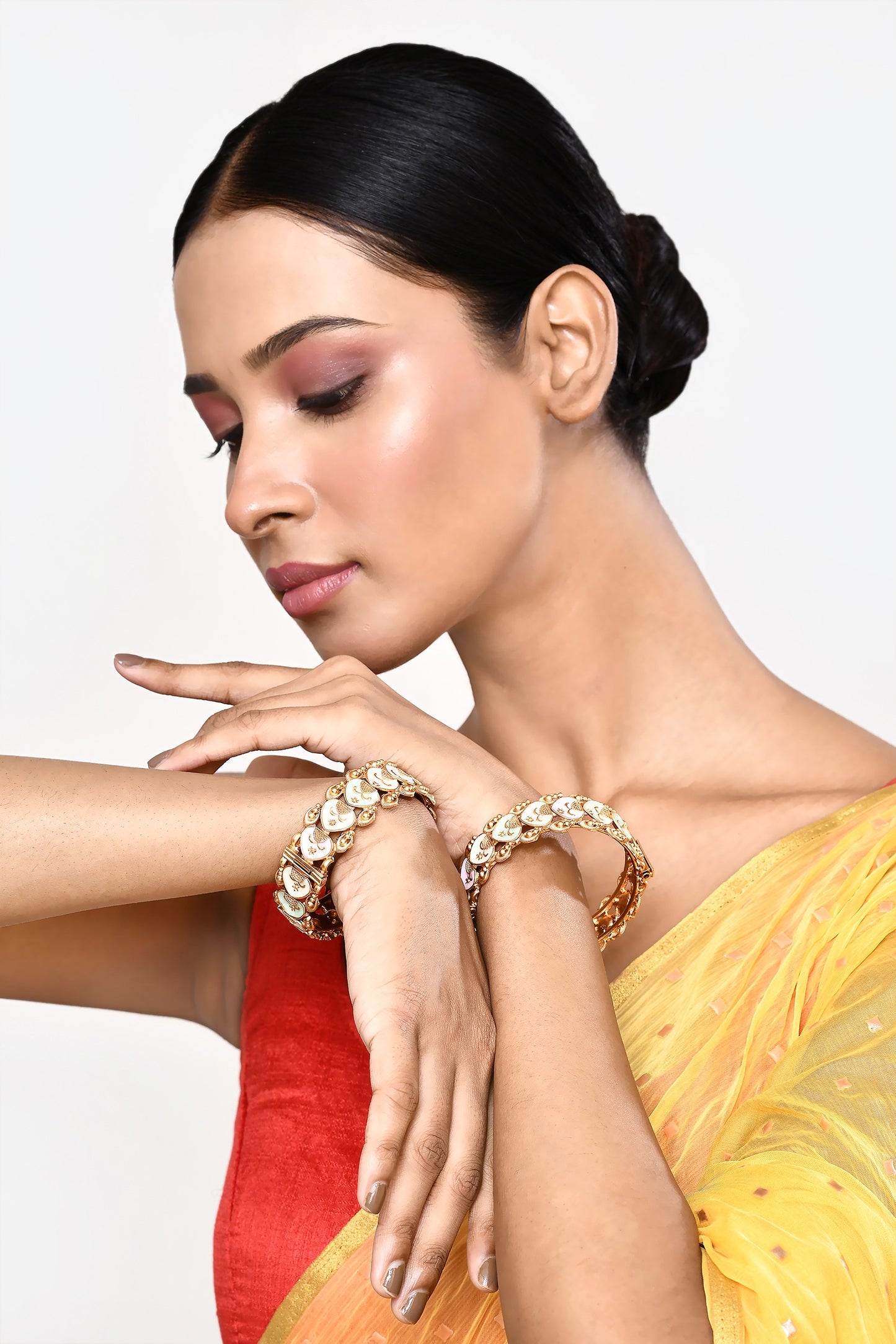Enamel Embellished Bangles - Set of 2 