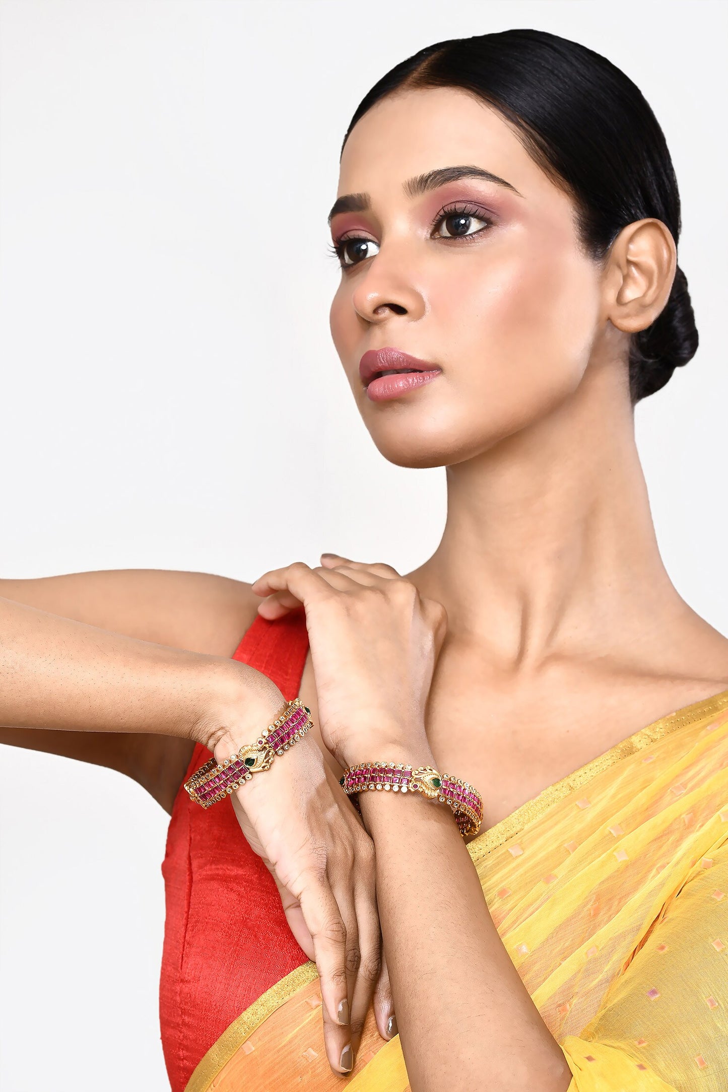 Stone Studded Bangles - Set of 2 
