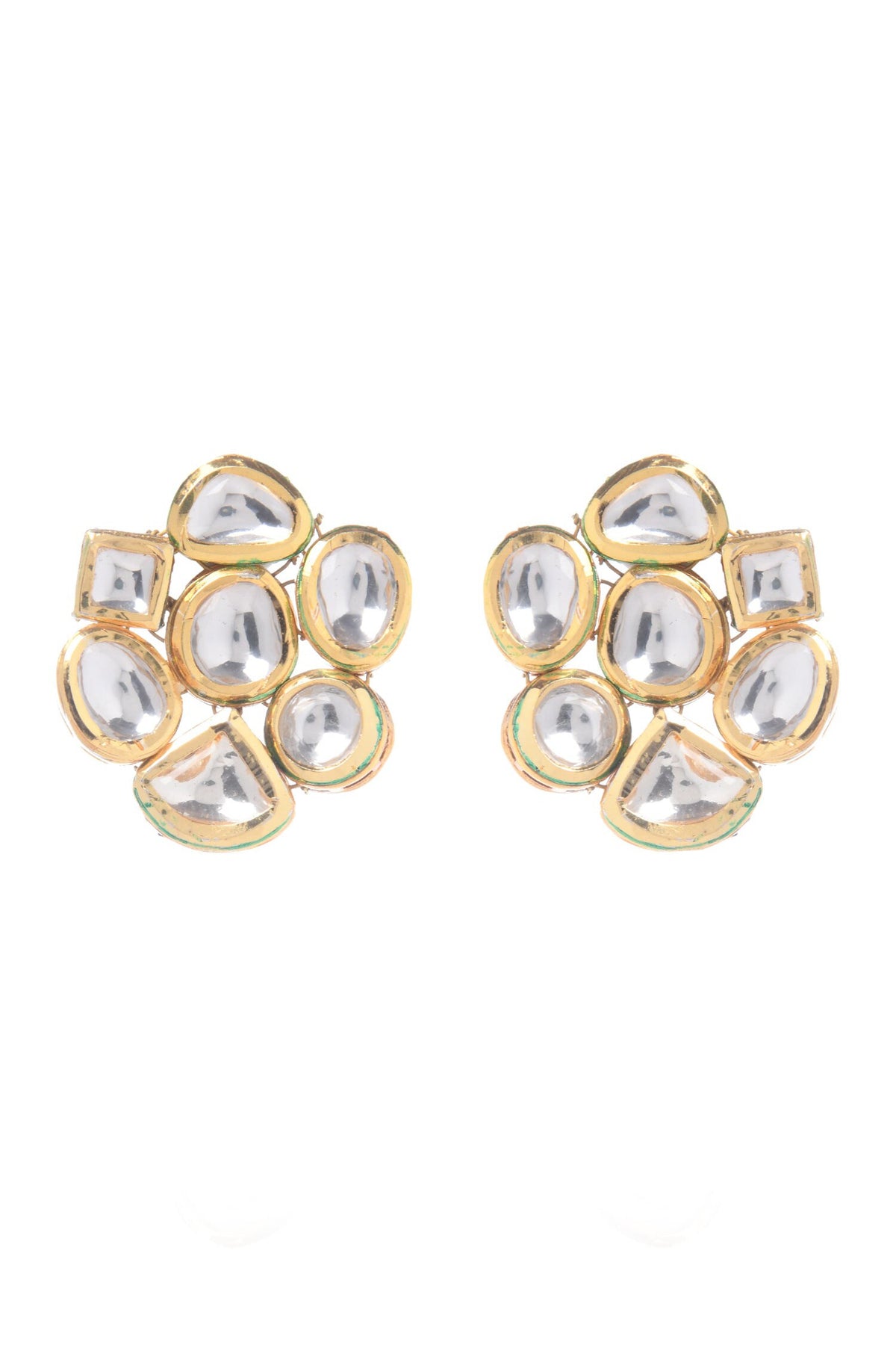 Kundan Embellished Floral Studs 