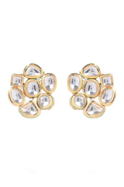 Kundan Embellished Floral Studs 