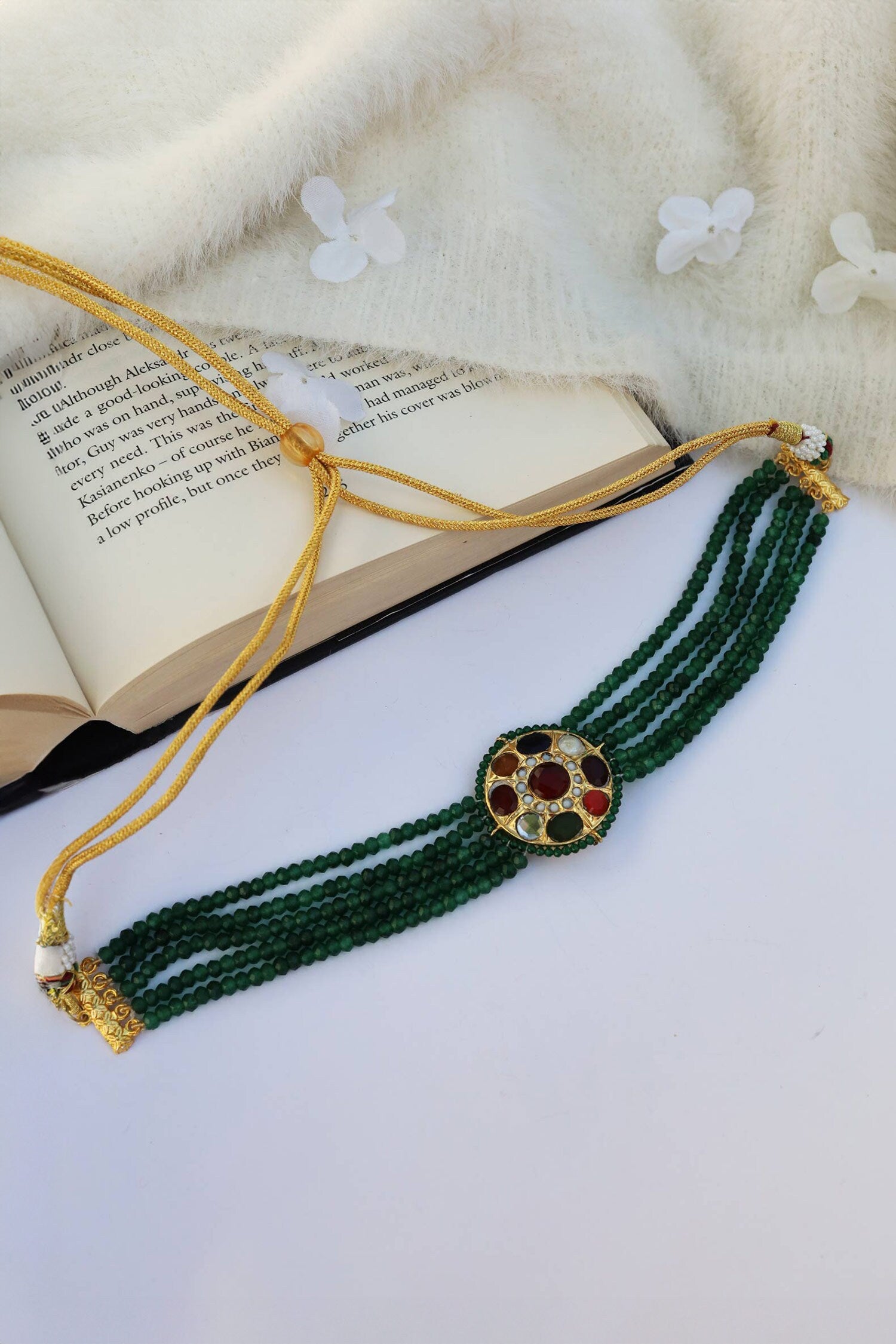 Navratan Stone Embellished Choker 