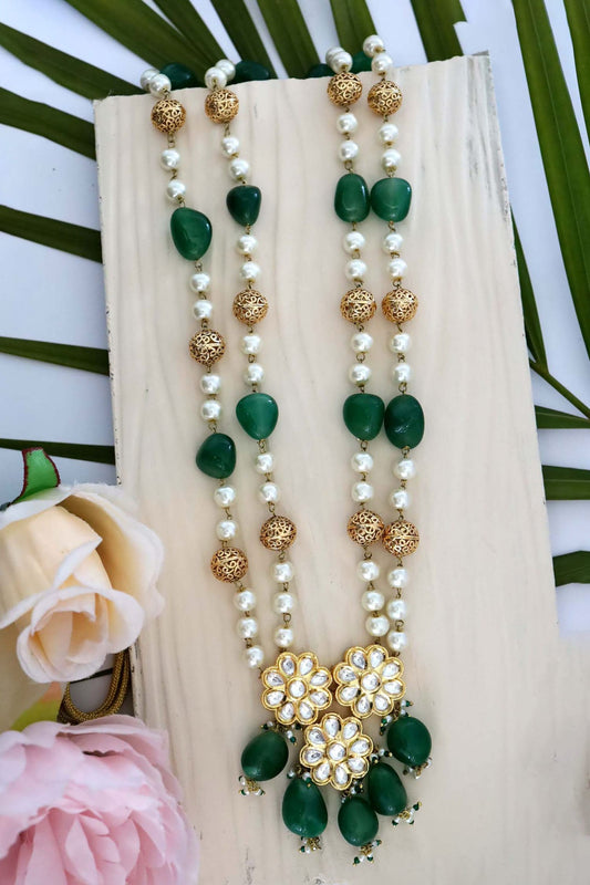 Kundan Embellished Pendant Necklace 