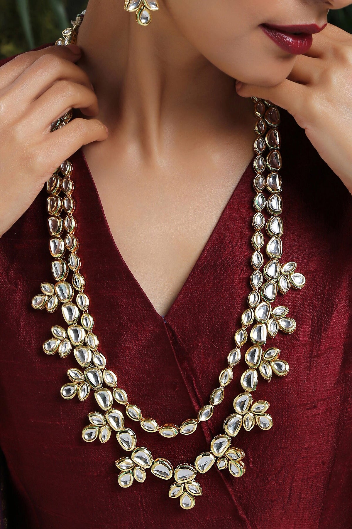 Kundan Encrusted Necklace Set 