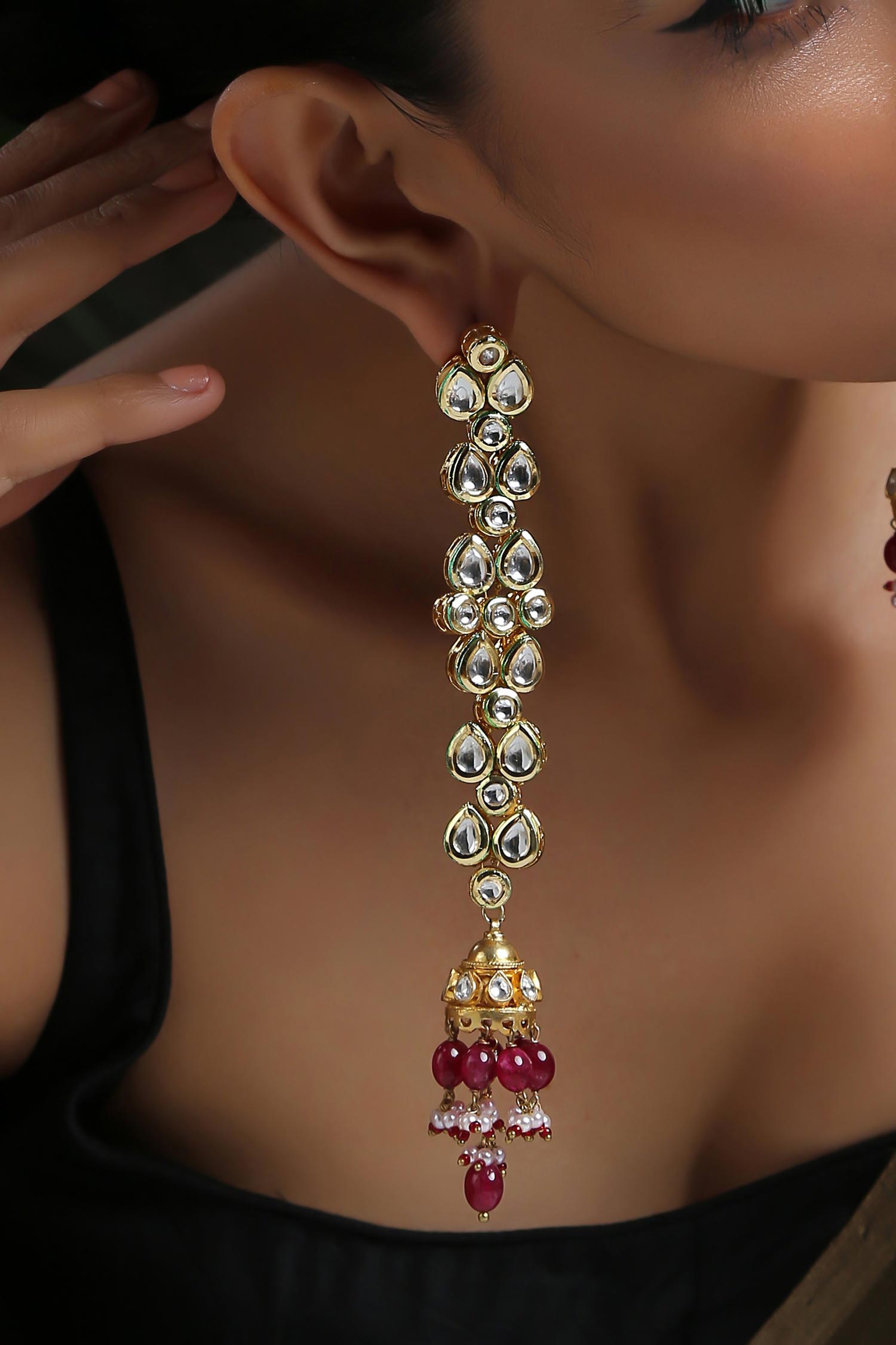 Kundan Embellished Danglers 