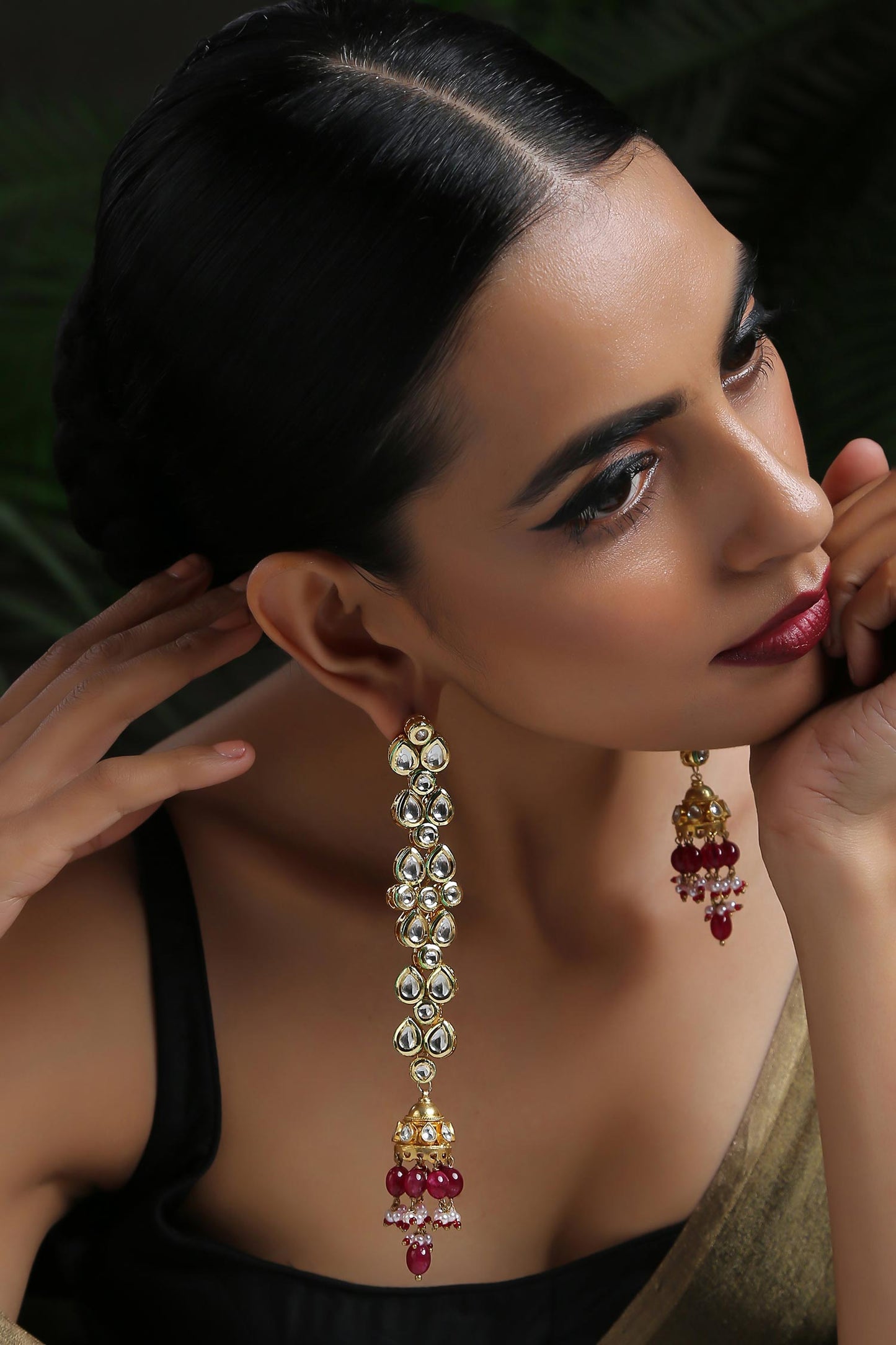 Kundan Embellished Danglers 