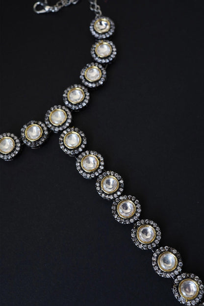 Victorian Polki Embellished Hathphool 