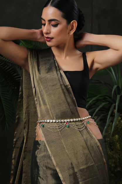 Kundan & Pearl Gold Kamarbandh 