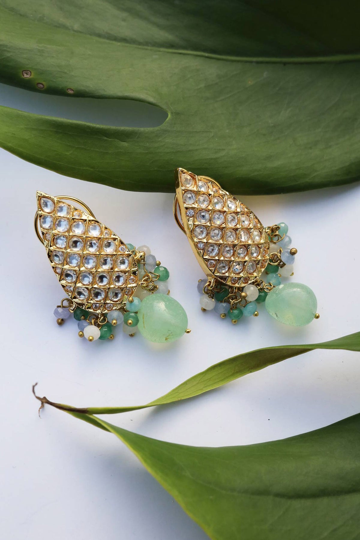 Parweena Polki Embellished Earrings 