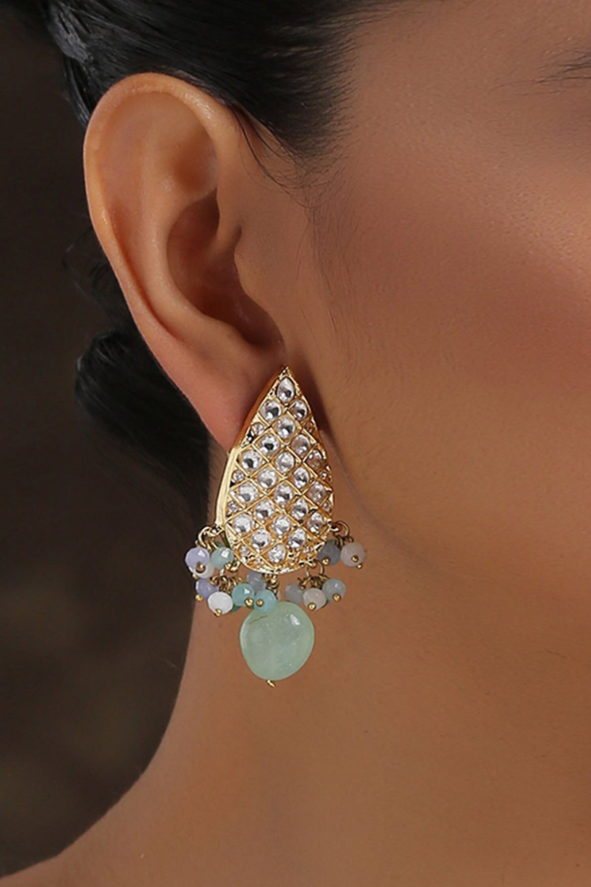Parweena Polki Embellished Earrings 